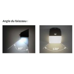 Lampada LED solare 2W Nera Sensore Movimento 120° Batteria