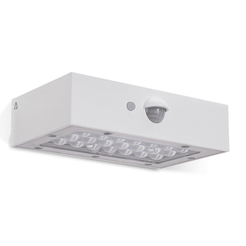 Lampe LED Solaire 3W Applique Murale Blanche 350 Lumens Détecteur Mo