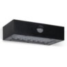 Lampe LED solaire 3W Applique murale noire avec détecteur de mouveme