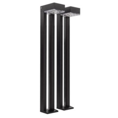 Lot de 2 bornes de jardin LED solaire 100Lm Autonomie 3 nuits IP54 A