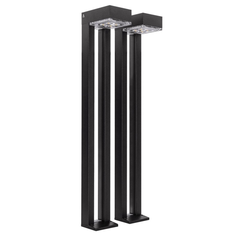 Lot de 2 bornes de jardin LED solaire 100Lm Autonomie 3 nuits IP54 A