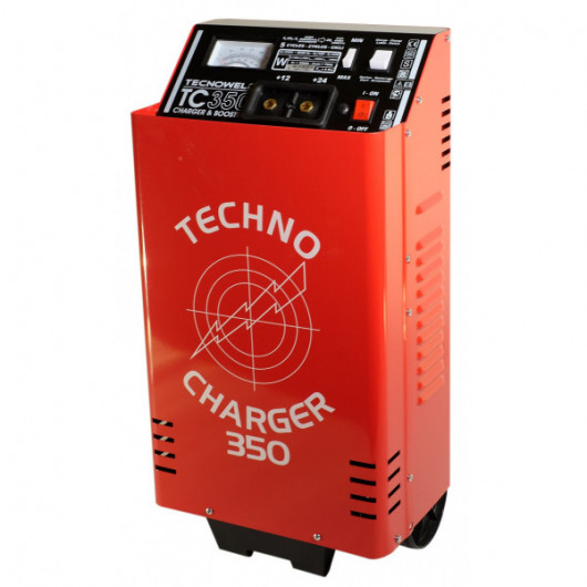 Chargeur démarreur de batterie 12-24V AWELCO Charge 60A auto poids lourds  600 Ah TEC350 sur roues