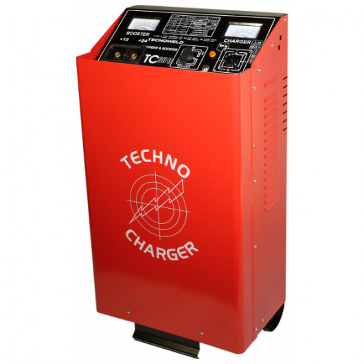 Chargeur démarreur de batterie 12-24V AWELCO Charge 89A auto poids lourds  700 Ah TEC600 sur roues