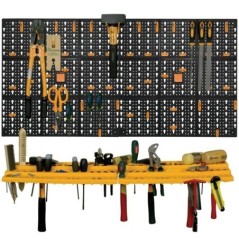 Panneau porte-outils mural 50x100 cm polypropylène modulable 50 croc