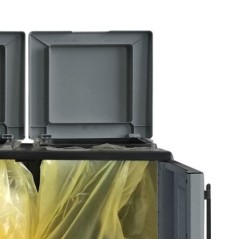 Armário para Triagem 2 Lixeiras Polipropileno Reciclável