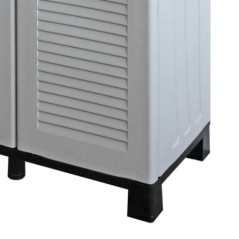 Armoire Tri Sélectif 3 Poubelles Gris Clair 102x37x90 cm