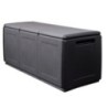 Coffre de rangement 330L Gris/Noir 138 x 53 x H57cm Verrouillable Po