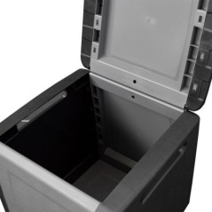 Caixa de armazenamento 130L Cinza/Preto em polipropileno robusto