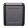130L Gray/Black Storage Chest in Robust Polypropylene