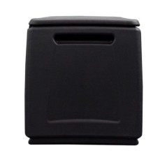 130L Gray/Black Storage Chest in Robust Polypropylene