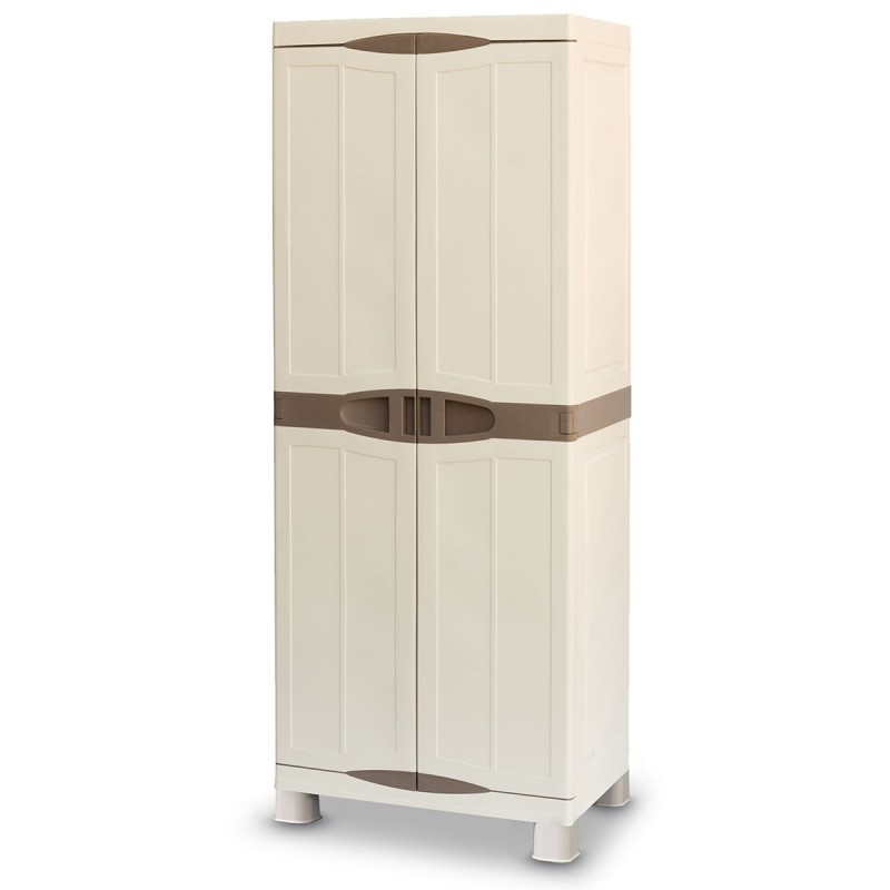 Armoire de rangement 2 portes 4 étagères 100 kg max verrouillable po