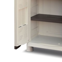 Aufbewahrungsschrank 2 Türen 4 Regale 100 kg max