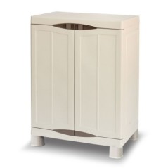 Armoire de rangement 2 portes 2 étagères 50kg max polypropylène INTE