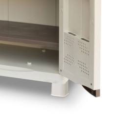 Armário de armazenamento 2 portas 2 prateleiras 50kg máx