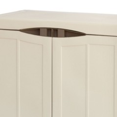 Armoire de rangement 2 portes 2 étagères 50kg max