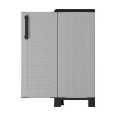 Aufbewahrungsschrank Grau 68x37x90cm 2 Türen Scharniere