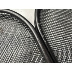 [Recondicionado] Tela de proteção de ferro forjado 4 painéis 24 cm preto