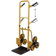 Diable de manutention pliable Charge 150kg Roues 150mm Poignée antid