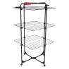 Étendoir à linge 3 étages Pliable sur roulettes Acier allié VILEDA