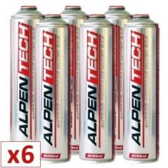 Pack de 6 Cartouches Gaz 330g 600ml Valve 7/16 Universelles ALPENTEC