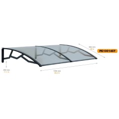 Polycarbonat-Überdachung für Türen 4 mm UV-beständig Sichere Befestigung