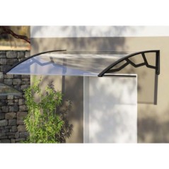 Toldo de Puerta 100x120cm Policarbonato Anti-UV