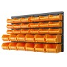 Wall-Mounted Tool Panel 30 Removable Bins Durable Polypropylene