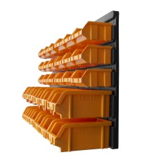 Wandgereedschapspaneel 30 Verwijderbare Bins Slagvaste Polypropyleen