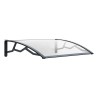 Door Canopy 80x120cm UV-Resistant Polycarbonate Polypropylene Brackets