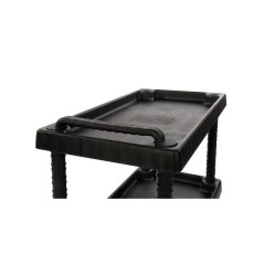 Storage Cart 3 Shelves 120 kg Swivel Wheels Polypropylene