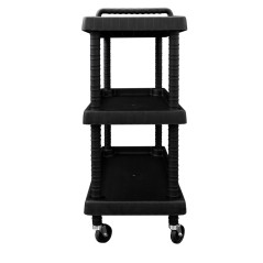 Storage Cart 3 Shelves 120 kg Swivel Wheels Polypropylene