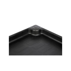 Chariot de Rangement 3 Plateaux 120 kg Roues Pivotantes Polypropylène