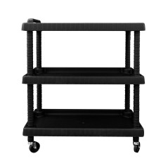 Carrello di Stoccaggio 3 Ripiani 120 kg Ruote Girevoli Polipropilene