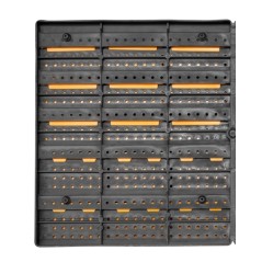 Panel Organizador de Herramientas de Pared 15 Bandejas Extraíbles