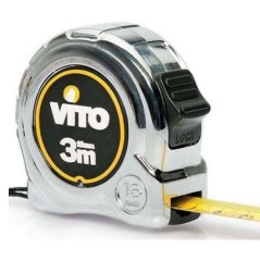Retractable Tape Measure 3M x 16mm Chrome Steel High