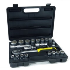 Coffret à douilles 21 pièces 1/2" Chrome vanadium