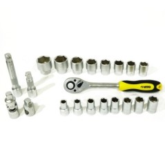 Coffret à douilles 21 pièces 1/2" Chrome vanadium acier