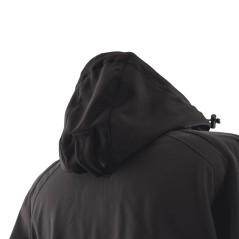 Jaqueta Softshell Preta Capuz Removível Impermeável Tamanho S Poliéster