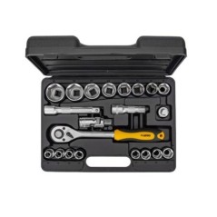 Juego de 21 piezas de dados 1/2" Cromado vanadio acero