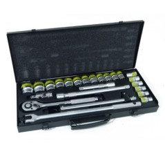 24-teiliger Steckschlüsselsatz 1/2" Chrom-Vanadium Ratsche