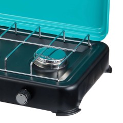 Cocina de gas portátil 3 quemadores 3000W inox dimensiones 56x29x10