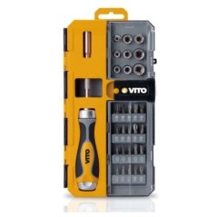Coffret de Vissage 30 Pièces VITO avec Porte-embouts Magnétiques