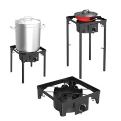 Gaskocher 4500W Modulierbar 3 Höhen Piezo-Zündung INTEC