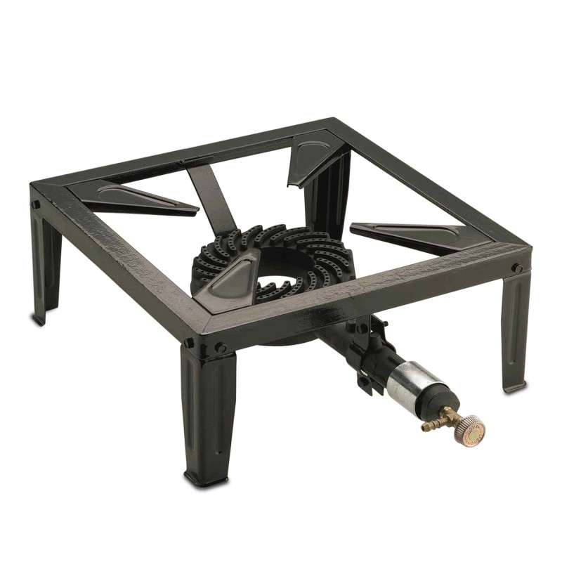 Gaskocher 7500W Gusseisenbrenner Emailstahlsockel 4 Beine INTEC