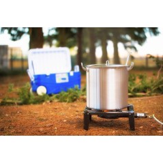 Cocina de gas 7500W Quemador de hierro fundido Acero esmaltado 4 patas INTEC