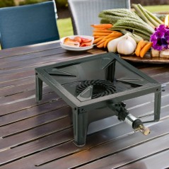 Cocina de gas 7500W Quemador de hierro fundido Acero esmaltado 4 patas INTEC