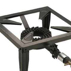 Gas Stove 7500W Cast Iron Burner Enamelled Steel 4 Legs INTEC