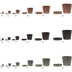 Vaso de Flores Cinza Ø50cm H47cm 70L Polipropileno Reciclado ART PLAST