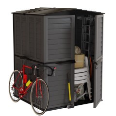 Garden Shelter 151x146x200 cm Double Wall Ventilated Polypropylene Grey