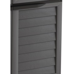 Abrigo de Jardim 151x146x200 cm Parede Dupla Ventilado Polipropileno Cinza